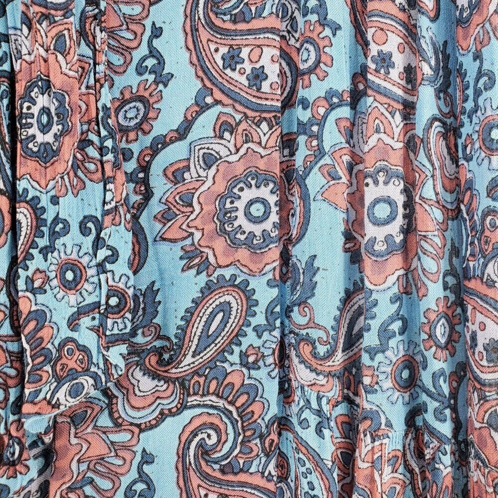 Free People Women's Multicolor Palazzo Pants Paisley Wide-Leg Size Small (C-6) - Picture 5 of 12